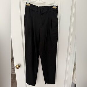 Zara Black Tapered High-Waisted Trousers